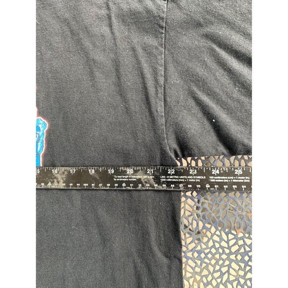 Vintage Y2K Tribal Graffiti skull Skateboard Street Style T-shirt Size XL - Picture 5 of 6